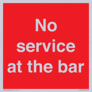 No service at the bar